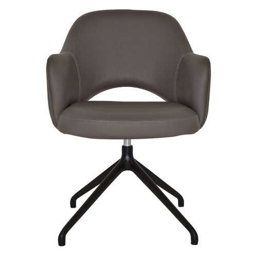 BRIGHT SIDE FURNITURE LEX VINYL TRESTLE ARMCHAIRS (SET OF 2)
