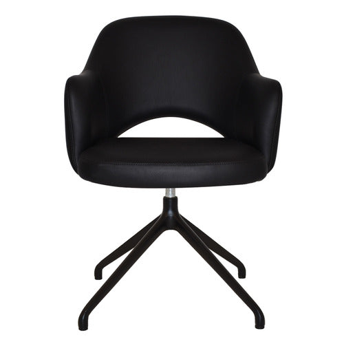 BRIGHT SIDE FURNITURE LEX VINYL TRESTLE ARMCHAIRS (SET OF 2)