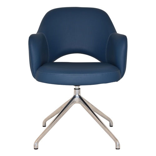 BRIGHT SIDE FURNITURE LEX VINYL TRESTLE ARMCHAIRS (SET OF 2)