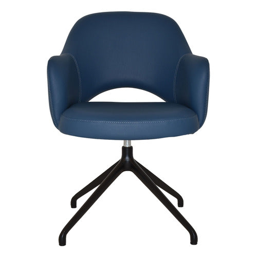 BRIGHT SIDE FURNITURE LEX VINYL TRESTLE ARMCHAIRS (SET OF 2)