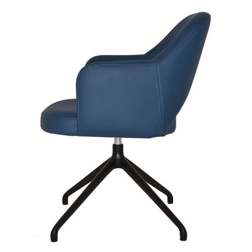 BRIGHT SIDE FURNITURE LEX VINYL TRESTLE ARMCHAIRS (SET OF 2)