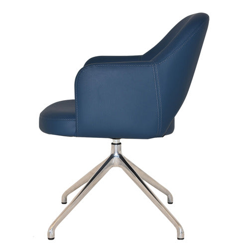 BRIGHT SIDE FURNITURE LEX VINYL TRESTLE ARMCHAIRS (SET OF 2)