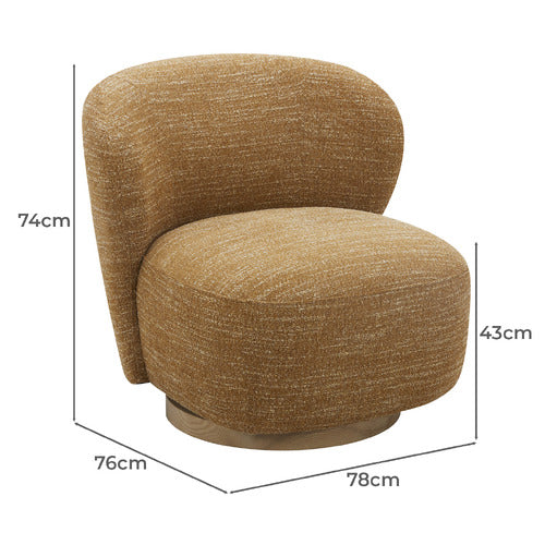 LIBBY UPHOLSTERED SWIVEL ACCENT CHAIR