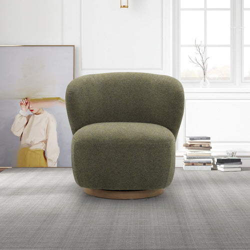 LIBBY UPHOLSTERED SWIVEL ACCENT CHAIR