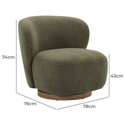 LIBBY UPHOLSTERED SWIVEL ACCENT CHAIR