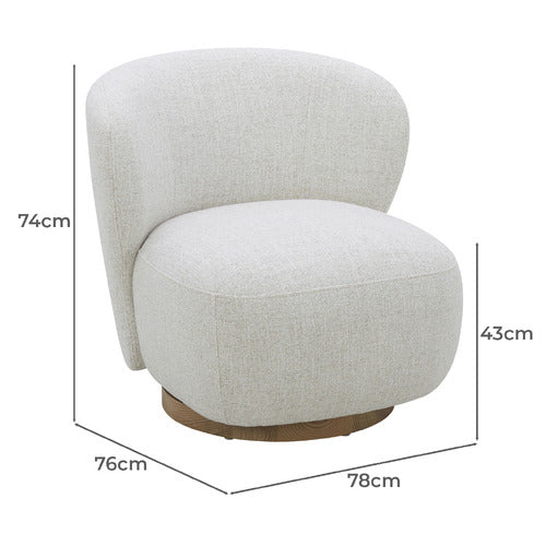 LIBBY UPHOLSTERED SWIVEL ACCENT CHAIR