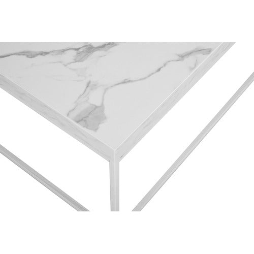 MIKASA FURNITURE LUCIEN FAUX MARBLE COFFEE TABLE