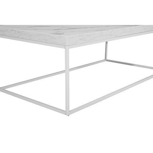 MIKASA FURNITURE LUCIEN FAUX MARBLE COFFEE TABLE