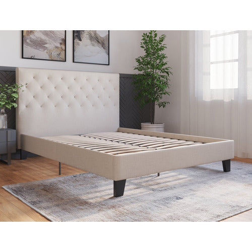 RAWSON & CO LIGHT BEIGE OXFORD WOODEN BED