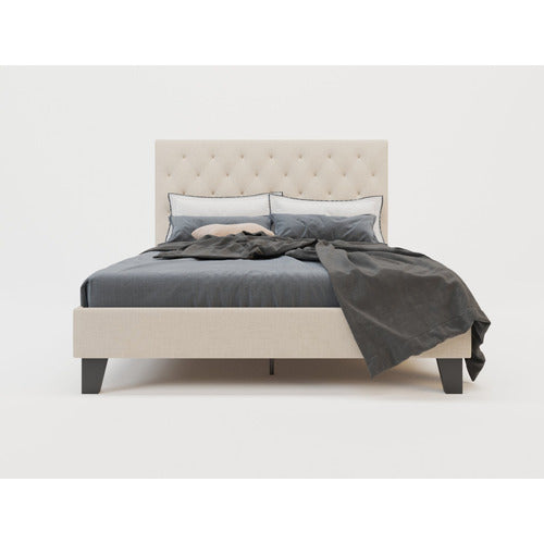 RAWSON & CO LIGHT BEIGE OXFORD WOODEN BED