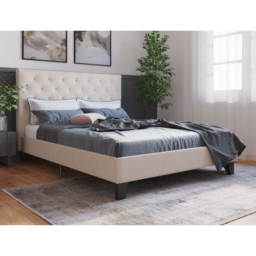 RAWSON & CO LIGHT BEIGE OXFORD WOODEN BED