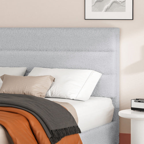 HOXTON ROOM LIGHT GREY PRESTON BOUCLE BED FRAME