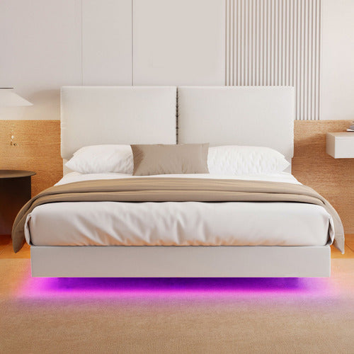 OAKLEIGH HOME SEQUOIA FLOATING BED FRAME WITH LED