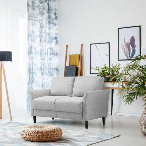 STUDIO HOME LIGHT GREY 2 SEATER CLASSIC SOFA