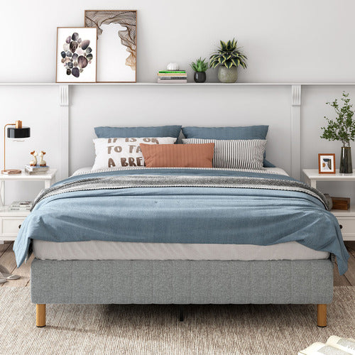 EVER DREAMING LIVING LIGHT GREY RYLEE STEEL BED FRAME