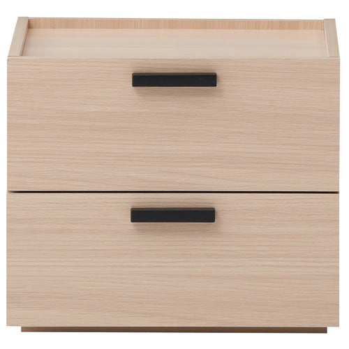 CORE LIVING LIGHT OAK MARRIOTT 2 DRAWER BEDSIDE TABLE