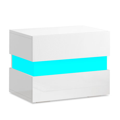 HOXTON ROOM LINUS 2 DRAWER BEDSIDE TABLE WITH LED LIGHT