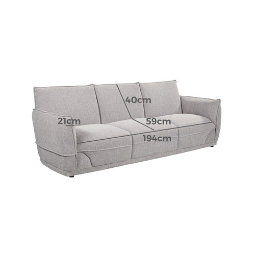 BY DESIGNS LIONNEL 3 SEATER UPHOLSTERED SOFA