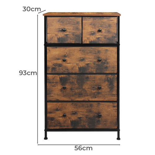 OAKLEIGH HOME LIVIA 5 DRAWER CHEST