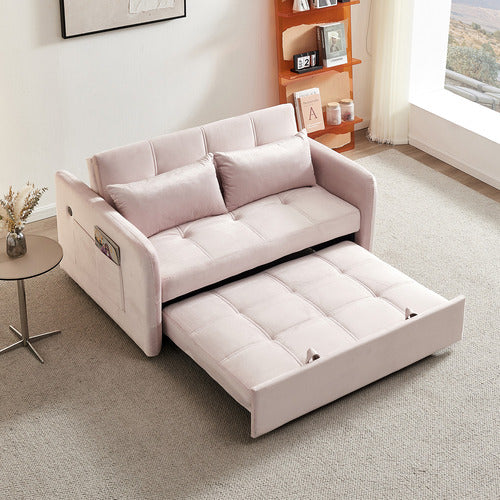 EVERGREEN HOME LIVIANA 2 SEATER SINGLE VELVET SOFA BED