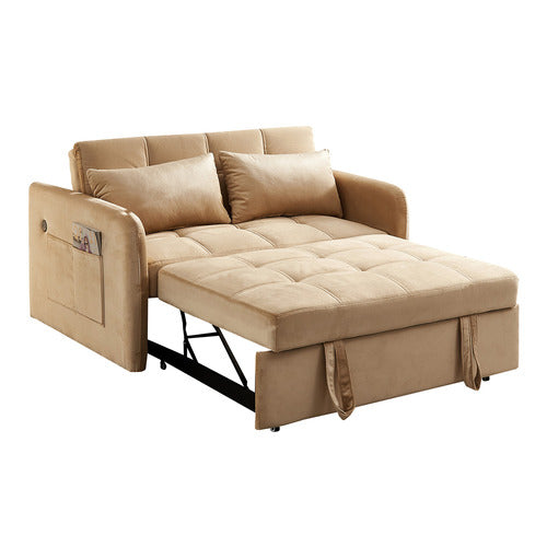EVERGREEN HOME LIVIANA 2 SEATER SINGLE VELVET SOFA BED