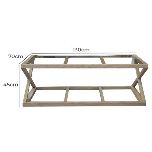 HAMILTON FURNITURE LORELIA OAK WOOD COFFEE TABLE