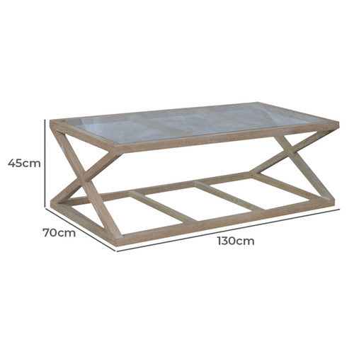 HAMILTON FURNITURE LORELIA OAK WOOD COFFEE TABLE