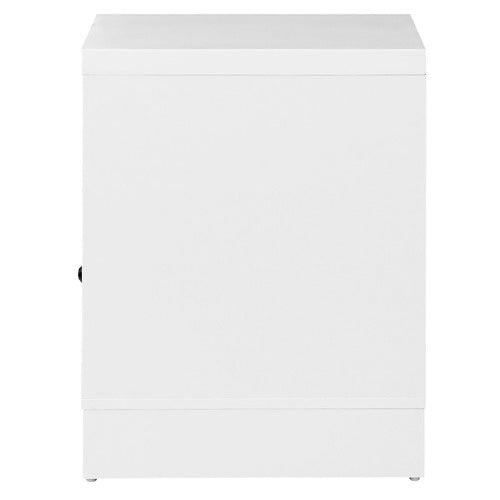 LIVING FUSION WHITE AURORA 1 DRAWER BEDSIDE TABLE