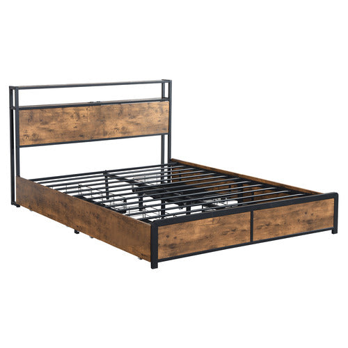 OAKLEIGH HOME LOUISE BED WITH LED & CHARGING STATION