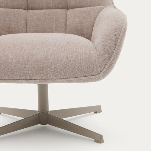 LINEA FURNITURE LOWELL CHENILLE SWIVEL ARMCHAIR