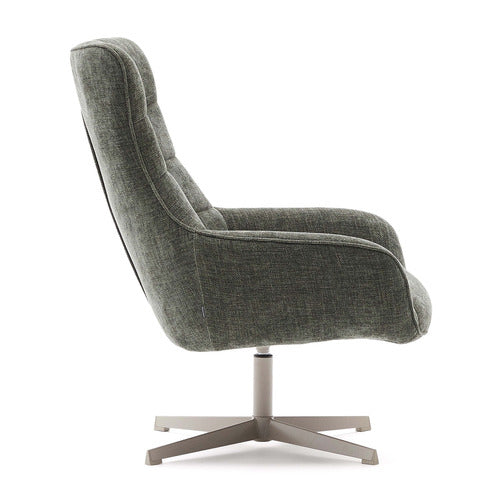 LINEA FURNITURE LOWELL CHENILLE SWIVEL ARMCHAIR