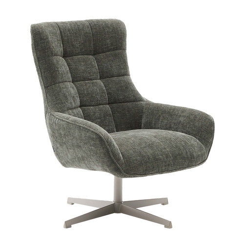 LINEA FURNITURE LOWELL CHENILLE SWIVEL ARMCHAIR