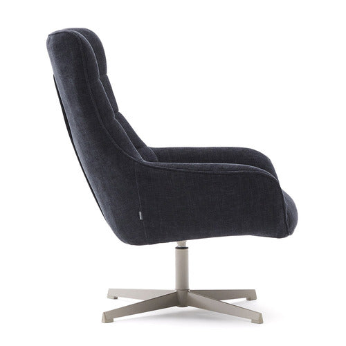 LINEA FURNITURE LOWELL CHENILLE SWIVEL ARMCHAIR