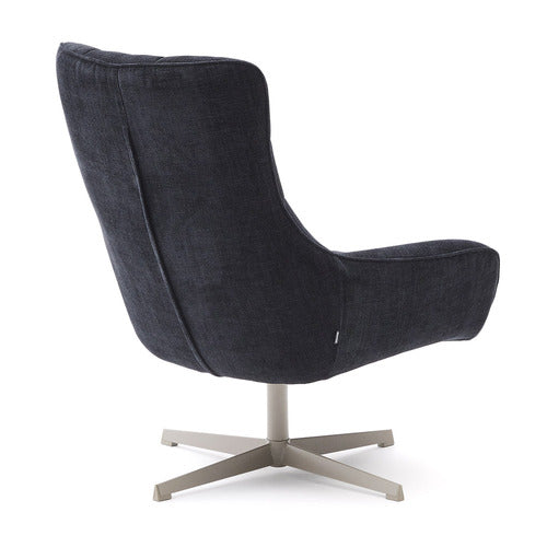 LINEA FURNITURE LOWELL CHENILLE SWIVEL ARMCHAIR