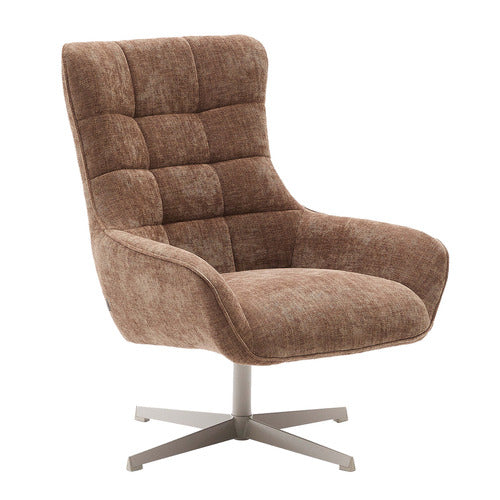 LINEA FURNITURE LOWELL CHENILLE SWIVEL ARMCHAIR