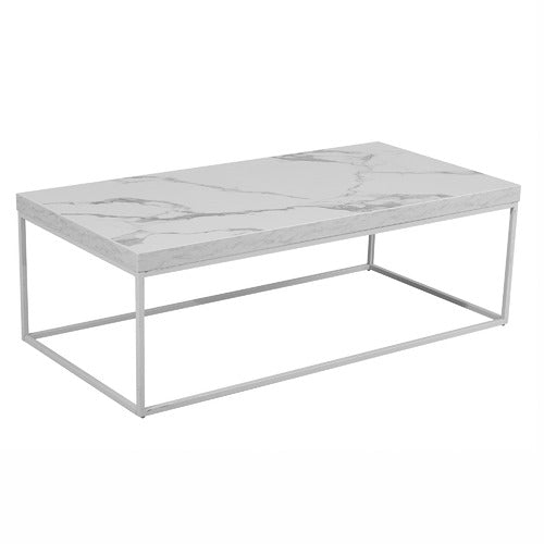 MIKASA FURNITURE LUCIEN FAUX MARBLE COFFEE TABLE