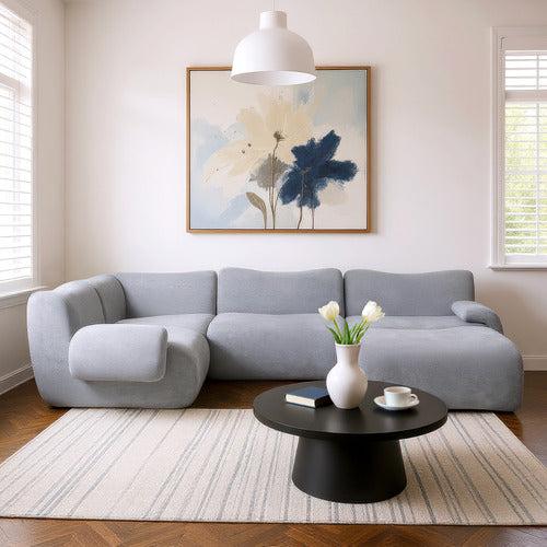 MODERN COLLECTIVE LUNA 2 SEATER TEDDY FLEECE MODULAR SOFA