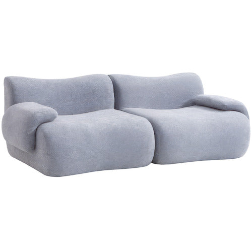 MODERN COLLECTIVE LUNA 2 SEATER TEDDY FLEECE MODULAR SOFA