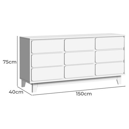 HOXTON ROOM LUTTRELL 9 DRAWER CHEST