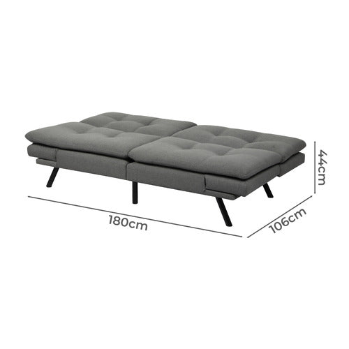 OAKLEIGH HOME LUZ 3 SEATER SINGLE SOFA BED