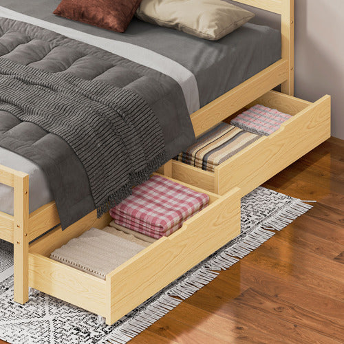 HOXTON ROOM LYNA PINE WOOD BED FRAME