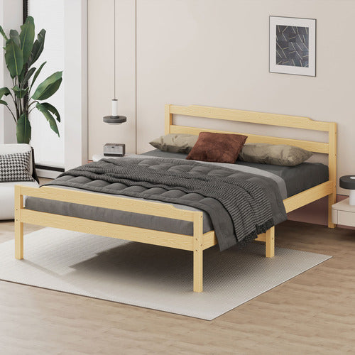 HOXTON ROOM LYNA PINE WOOD BED FRAME