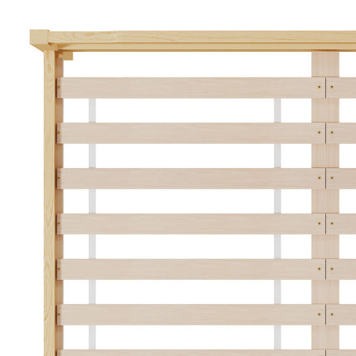 HOXTON ROOM LYNA PINE WOOD PLATFORM BED WITH DRAWERS