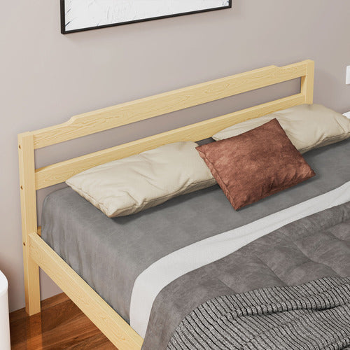 HOXTON ROOM LYNA PINE WOOD PLATFORM BED WITH DRAWERS