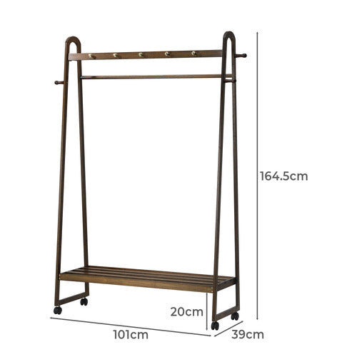 LIVING FUSION LYNNE BAMBOO CLOTHING RACK