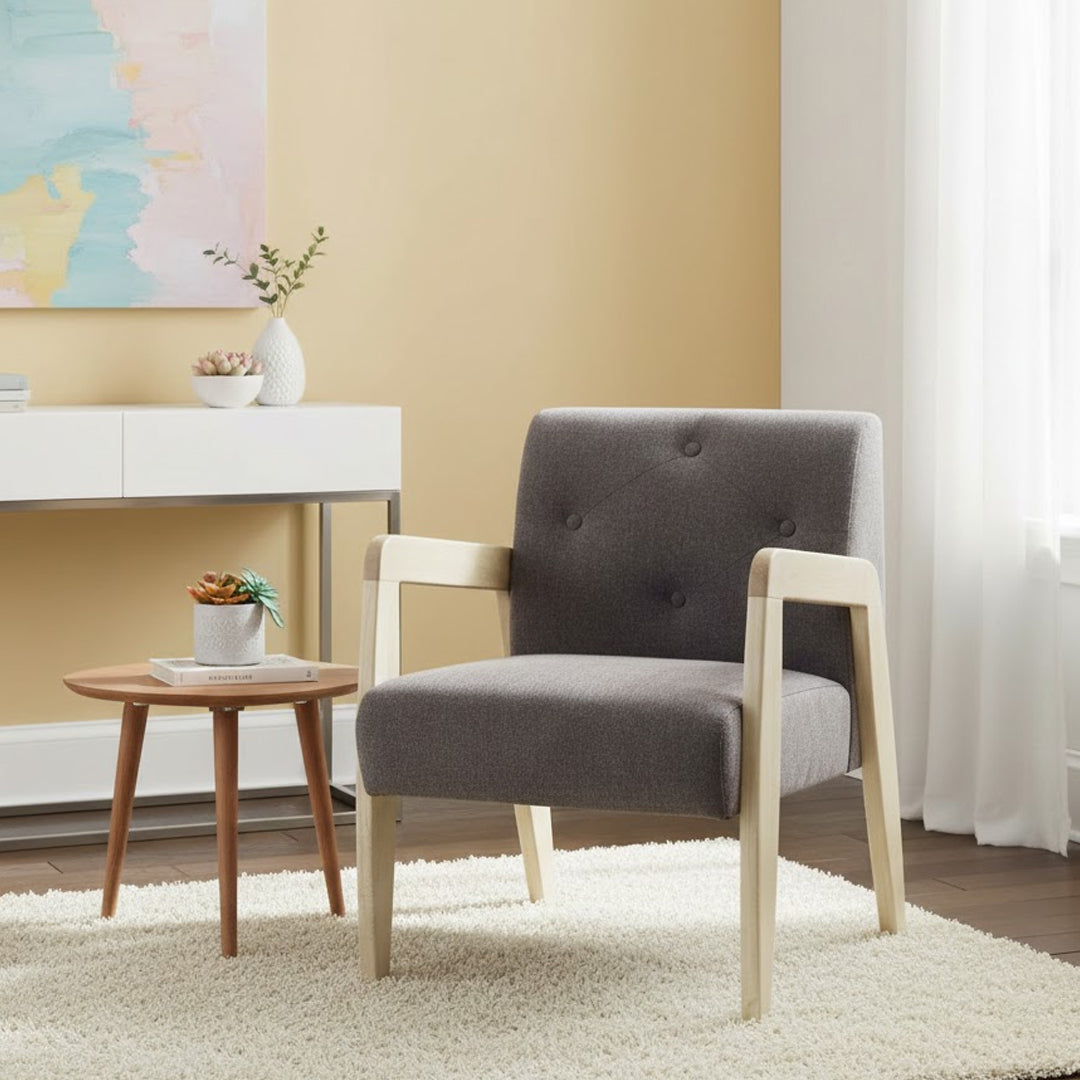 MAJA ANSEL DESIGN GREY FERREIRA UPHOLSTERED ARMCHAIR