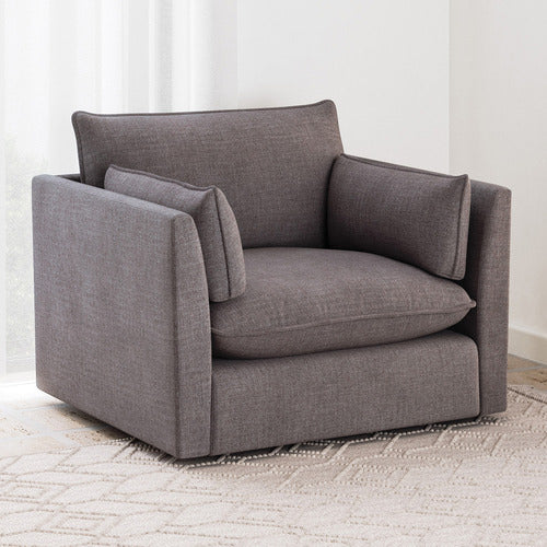 MALIBU UPHOLSTERED SWIVEL ARMCHAIR