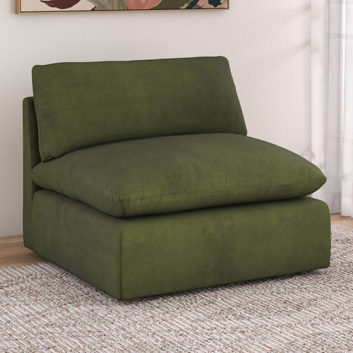 MARTINE VELVET ARMLESS LOUNGE CHAIR