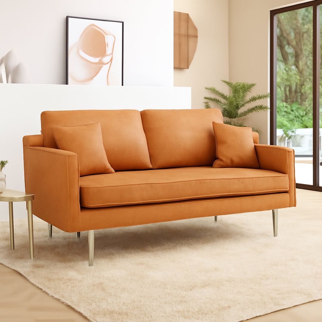 MIKASA FURNITURE COOGEE 2 SEATER FAUX LEATHER SOFA
