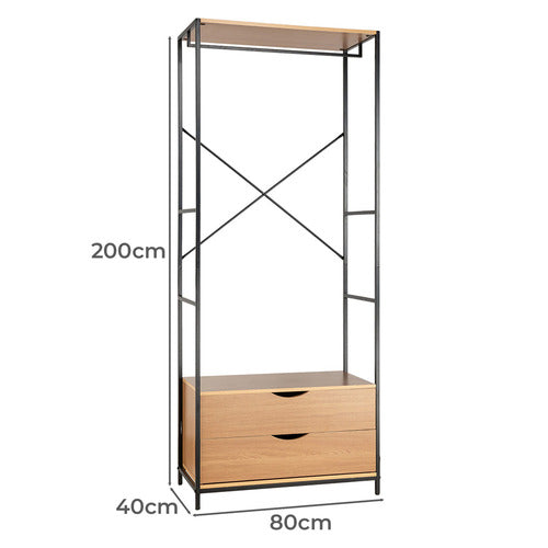 EXPERT HOMEWARES MADINA 2 DRAWER CLOTHES RACK